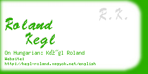 roland kegl business card